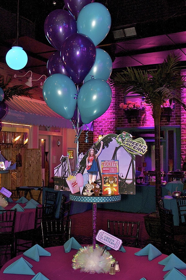 Green Lantern Roller Coaster Themed Centerpiece