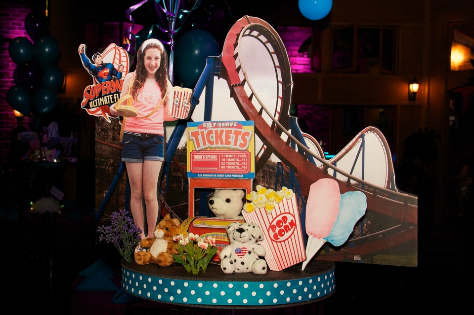 Superman Roller Coaster Themed Centerpiece