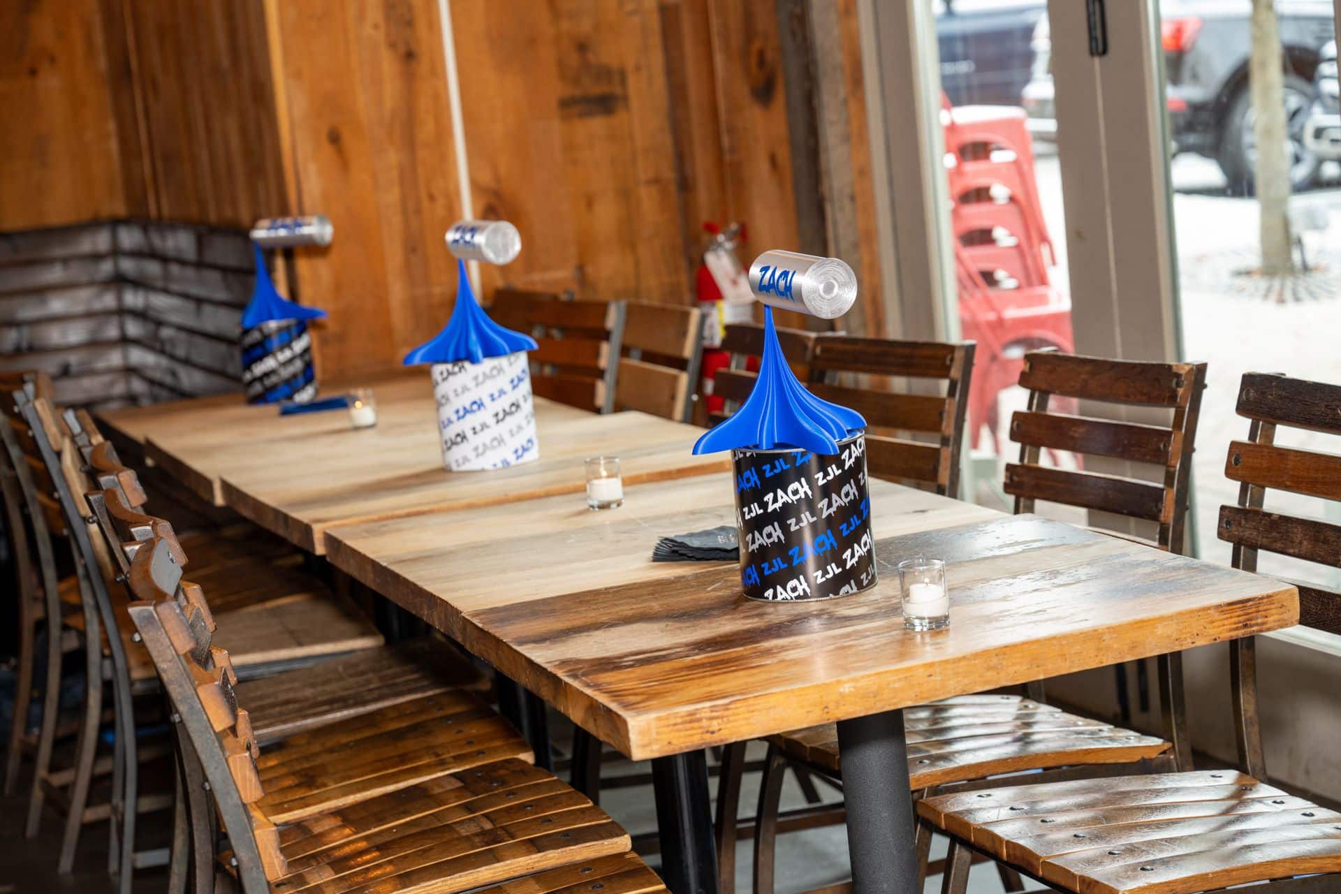 Graffiti Themed Spray Paint Centerpieces