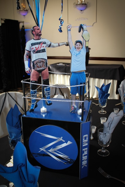 Wrestling Themed Bar Mitzvah Centerpiece