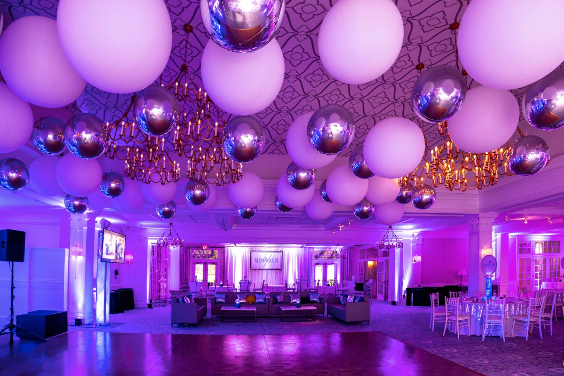 Uplighting for Bat Mitzvah at Preakness